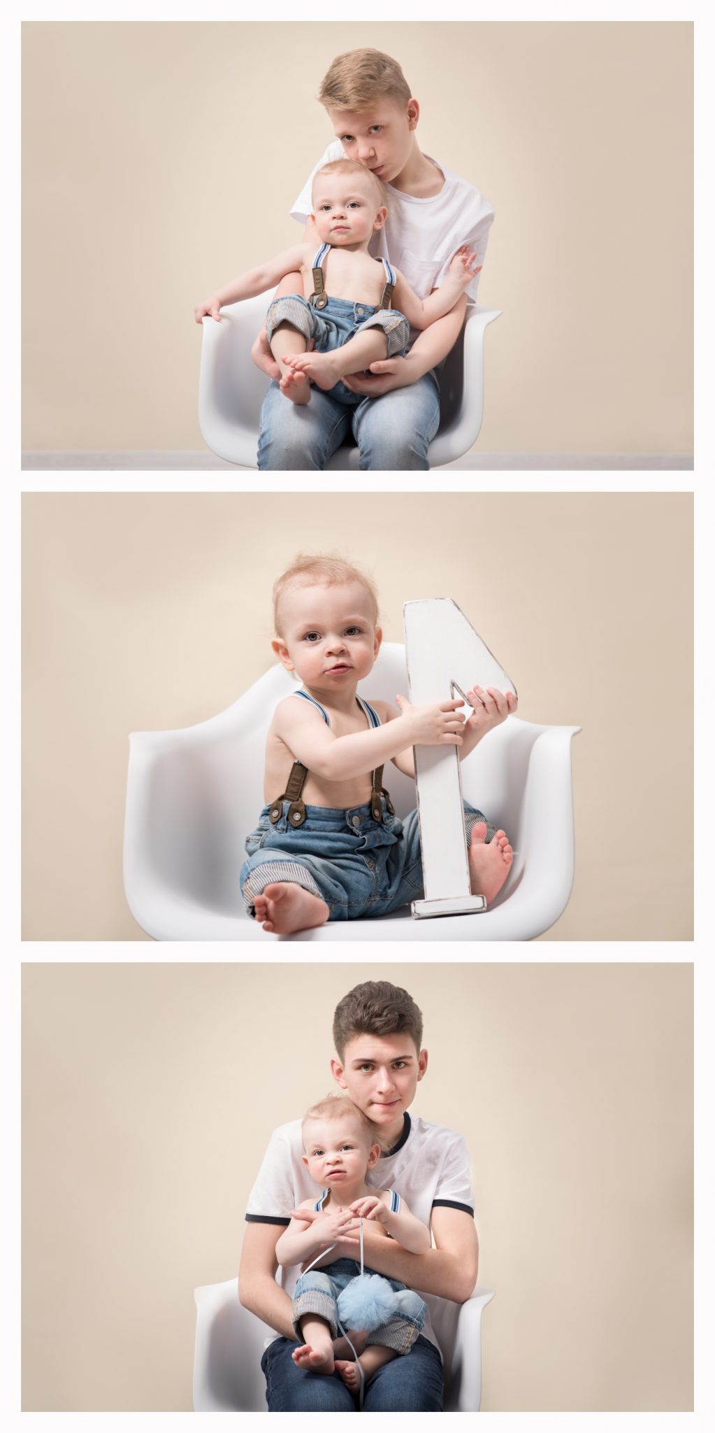 Fotografia rodzinna, urodzinowa, studyjna – Szymon, Kacper i Dawid